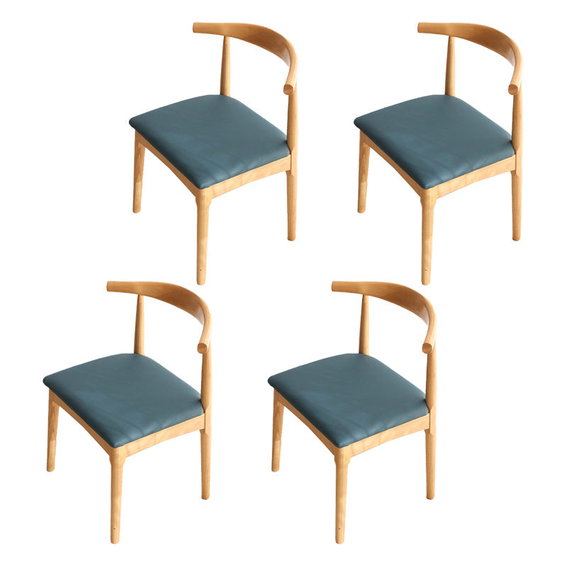 Indoor Scandinavian Side Chair Upholstered Wood Open Back Dining Room Chair Blackish Green 4 Piece Set Clearhalo ' kitchen&dining_furn' 'Dining Chairs' 'Dining Tables & Seating' 'dining_chair' 'furn' 'furn_dining_chair' 'Furniture' 'furniture_dining_chair' 'Kitchen & Dining Furniture' 'kitchen' 4099655