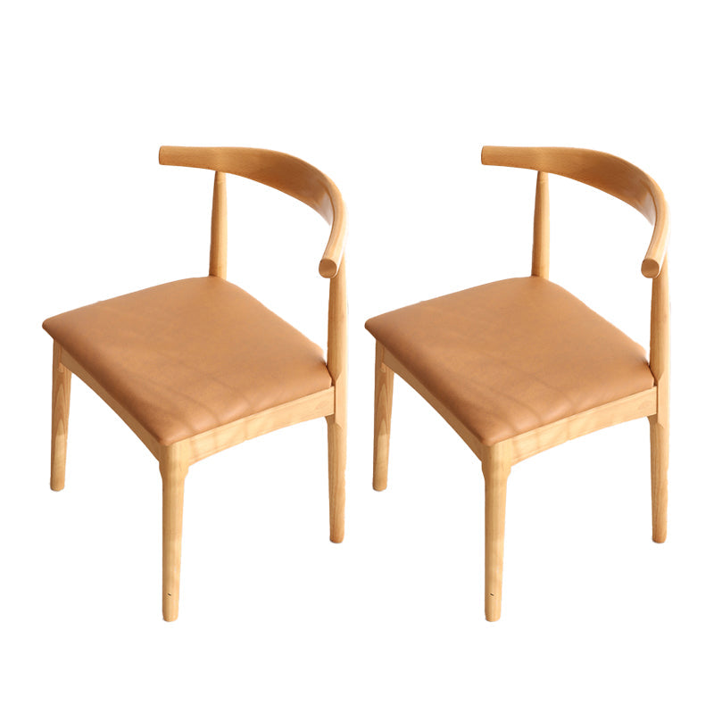 Indoor Scandinavian Side Chair Upholstered Wood Open Back Dining Room Chair Khaki 2 Piece Set Clearhalo ' kitchen&dining_furn' 'Dining Chairs' 'Dining Tables & Seating' 'dining_chair' 'furn' 'furn_dining_chair' 'Furniture' 'furniture_dining_chair' 'Kitchen & Dining Furniture' 'kitchen' 4099657