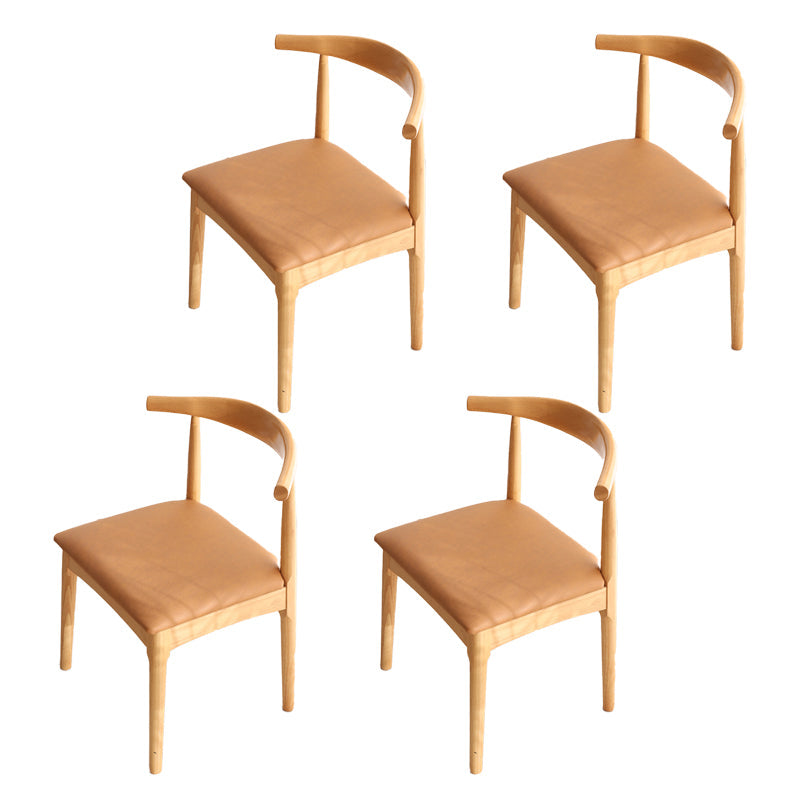 Indoor Scandinavian Side Chair Upholstered Wood Open Back Dining Room Chair Khaki 4 Piece Set Clearhalo ' kitchen&dining_furn' 'Dining Chairs' 'Dining Tables & Seating' 'dining_chair' 'furn' 'furn_dining_chair' 'Furniture' 'furniture_dining_chair' 'Kitchen & Dining Furniture' 'kitchen' 4099658
