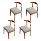Indoor Scandinavian Side Chair Upholstered Wood Open Back Dining Room Chair Light Gray 4 Piece Set Clearhalo ' kitchen&dining_furn' 'Dining Chairs' 'Dining Tables & Seating' 'dining_chair' 'furn' 'furn_dining_chair' 'Furniture' 'furniture_dining_chair' 'Kitchen & Dining Furniture' 'kitchen' 4099661
