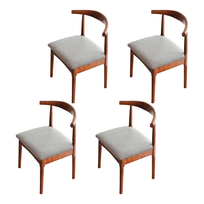 Indoor Scandinavian Side Chair Upholstered Wood Open Back Dining Room Chair Light Gray 4 Piece Set Clearhalo ' kitchen&dining_furn' 'Dining Chairs' 'Dining Tables & Seating' 'dining_chair' 'furn' 'furn_dining_chair' 'Furniture' 'furniture_dining_chair' 'Kitchen & Dining Furniture' 'kitchen' 4099661