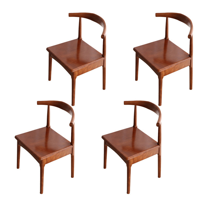 Indoor Scandinavian Side Chair Upholstered Wood Open Back Dining Room Chair Walnut 4 Piece Set Clearhalo ' kitchen&dining_furn' 'Dining Chairs' 'Dining Tables & Seating' 'dining_chair' 'furn' 'furn_dining_chair' 'Furniture' 'furniture_dining_chair' 'Kitchen & Dining Furniture' 'kitchen' 4099670