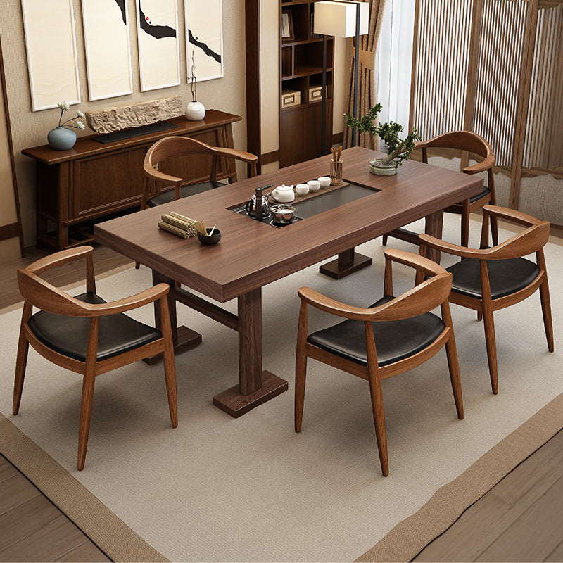 Traditional Style Ash Wood Chair Open Back Arm Kitchen Dining Chairs Set Clearhalo ' kitchen&dining_furn' 'Dining Chairs' 'Dining Tables & Seating' 'dining_chair' 'furn' 'furn_dining_chair' 'Furniture' 'furniture_dining_chair' 'Kitchen & Dining Furniture' 'kitchen' 4099675