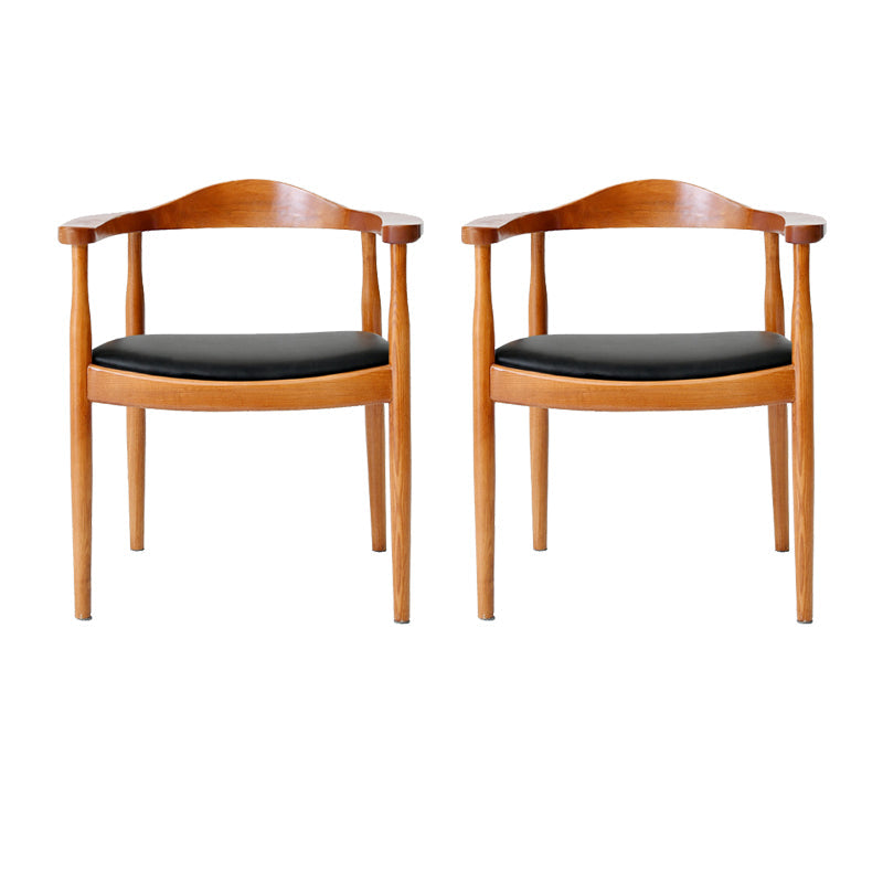 Traditional Style Ash Wood Chair Open Back Arm Kitchen Dining Chairs Set Light Brown 2 Piece Set Clearhalo ' kitchen&dining_furn' 'Dining Chairs' 'Dining Tables & Seating' 'dining_chair' 'furn' 'furn_dining_chair' 'Furniture' 'furniture_dining_chair' 'Kitchen & Dining Furniture' 'kitchen' 4099686