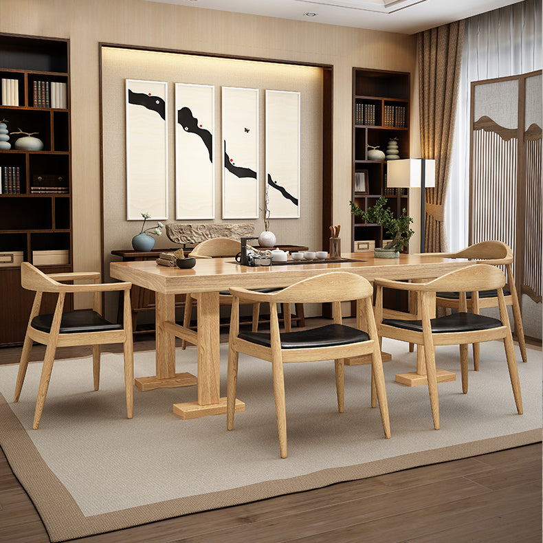 Traditional Style Ash Wood Chair Open Back Arm Kitchen Dining Chairs Set Clearhalo ' kitchen&dining_furn' 'Dining Chairs' 'Dining Tables & Seating' 'dining_chair' 'furn' 'furn_dining_chair' 'Furniture' 'furniture_dining_chair' 'Kitchen & Dining Furniture' 'kitchen' 4099687