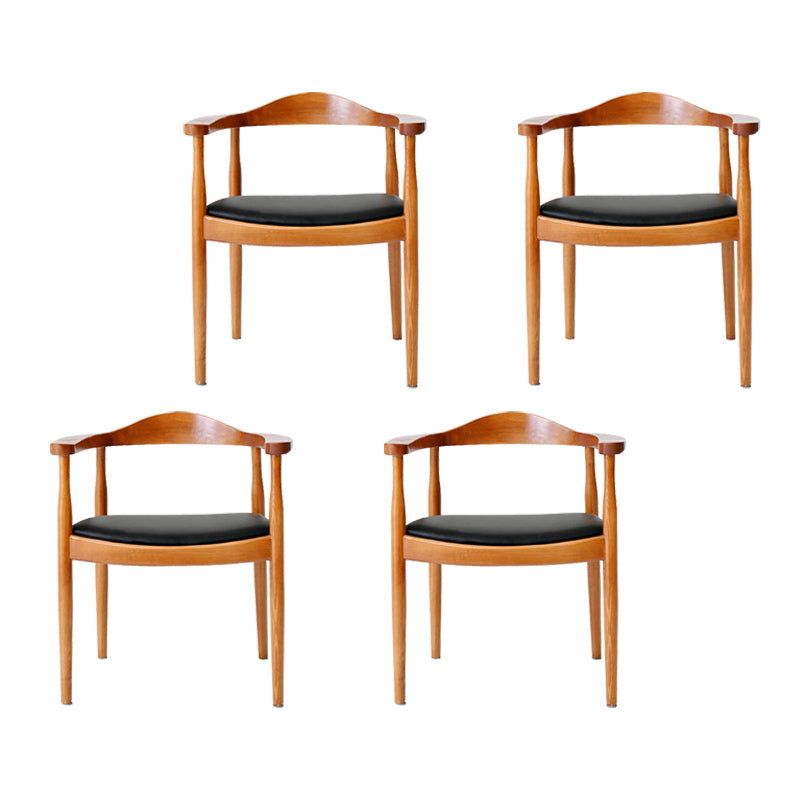Traditional Style Ash Wood Chair Open Back Arm Kitchen Dining Chairs Set Light Brown 4 Piece Set Clearhalo ' kitchen&dining_furn' 'Dining Chairs' 'Dining Tables & Seating' 'dining_chair' 'furn' 'furn_dining_chair' 'Furniture' 'furniture_dining_chair' 'Kitchen & Dining Furniture' 'kitchen' 4099688
