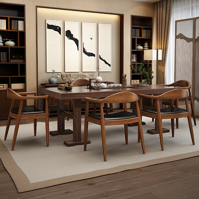 Traditional Style Ash Wood Chair Open Back Arm Kitchen Dining Chairs Set Clearhalo ' kitchen&dining_furn' 'Dining Chairs' 'Dining Tables & Seating' 'dining_chair' 'furn' 'furn_dining_chair' 'Furniture' 'furniture_dining_chair' 'Kitchen & Dining Furniture' 'kitchen' 4099689