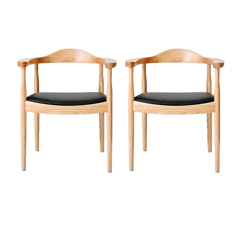 Traditional Style Ash Wood Chair Open Back Arm Kitchen Dining Chairs Set Wood 2 Piece Set Clearhalo ' kitchen&dining_furn' 'Dining Chairs' 'Dining Tables & Seating' 'dining_chair' 'furn' 'furn_dining_chair' 'Furniture' 'furniture_dining_chair' 'Kitchen & Dining Furniture' 'kitchen' 4099691