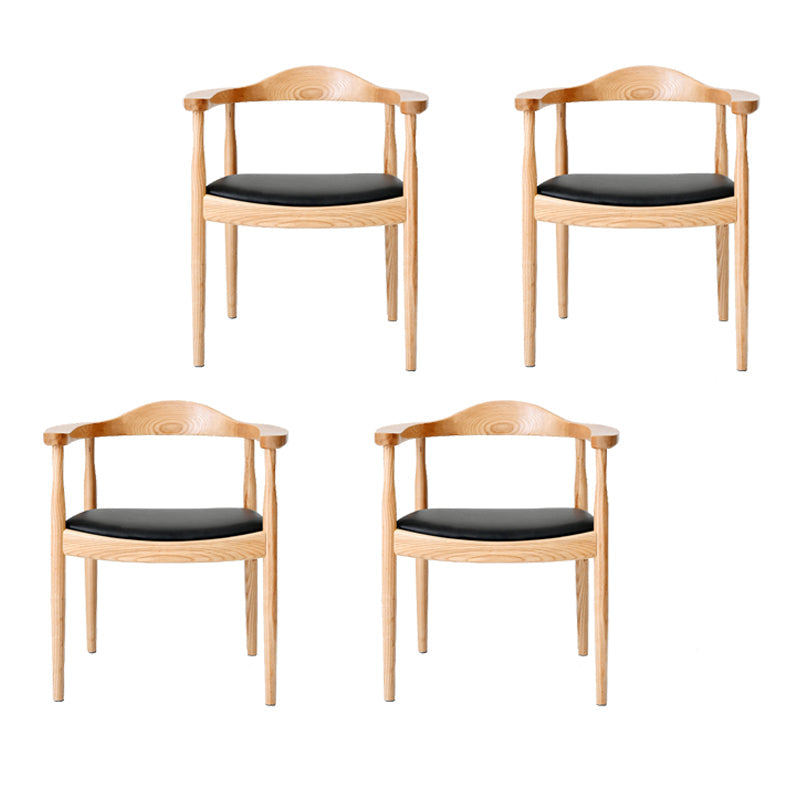 Traditional Style Ash Wood Chair Open Back Arm Kitchen Dining Chairs Set Wood 4 Piece Set Clearhalo ' kitchen&dining_furn' 'Dining Chairs' 'Dining Tables & Seating' 'dining_chair' 'furn' 'furn_dining_chair' 'Furniture' 'furniture_dining_chair' 'Kitchen & Dining Furniture' 'kitchen' 4099692