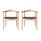 Traditional Style Ash Wood Chair Open Back Arm Kitchen Dining Chairs Set Light Wood 2 Piece Set Clearhalo ' kitchen&dining_furn' 'Dining Chairs' 'Dining Tables & Seating' 'dining_chair' 'furn' 'furn_dining_chair' 'Furniture' 'furniture_dining_chair' 'Kitchen & Dining Furniture' 'kitchen' 4099694