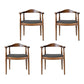 Traditional Style Ash Wood Chair Open Back Arm Kitchen Dining Chairs Set Dark Brown 4 Piece Set Clearhalo ' kitchen&dining_furn' 'Dining Chairs' 'Dining Tables & Seating' 'dining_chair' 'furn' 'furn_dining_chair' 'Furniture' 'furniture_dining_chair' 'Kitchen & Dining Furniture' 'kitchen' 4099698