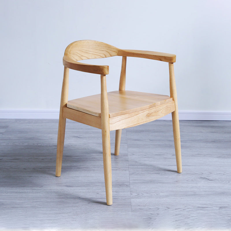 Traditional Style Ash Wood Chair Open Back Arm Kitchen Dining Chairs Set Light Tan 1 Piece Clearhalo ' kitchen&dining_furn' 'Dining Chairs' 'Dining Tables & Seating' 'dining_chair' 'furn' 'furn_dining_chair' 'Furniture' 'furniture_dining_chair' 'Kitchen & Dining Furniture' 'kitchen' 4099699