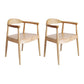 Traditional Style Ash Wood Chair Open Back Arm Kitchen Dining Chairs Set Light Tan 2 Piece Set Clearhalo ' kitchen&dining_furn' 'Dining Chairs' 'Dining Tables & Seating' 'dining_chair' 'furn' 'furn_dining_chair' 'Furniture' 'furniture_dining_chair' 'Kitchen & Dining Furniture' 'kitchen' 4099700