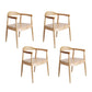 Traditional Style Ash Wood Chair Open Back Arm Kitchen Dining Chairs Set Light Tan 4 Piece Set Clearhalo ' kitchen&dining_furn' 'Dining Chairs' 'Dining Tables & Seating' 'dining_chair' 'furn' 'furn_dining_chair' 'Furniture' 'furniture_dining_chair' 'Kitchen & Dining Furniture' 'kitchen' 4099701