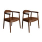 Traditional Style Ash Wood Chair Open Back Arm Kitchen Dining Chairs Set Brown-Khaki 2 Piece Set Clearhalo ' kitchen&dining_furn' 'Dining Chairs' 'Dining Tables & Seating' 'dining_chair' 'furn' 'furn_dining_chair' 'Furniture' 'furniture_dining_chair' 'Kitchen & Dining Furniture' 'kitchen' 4099703