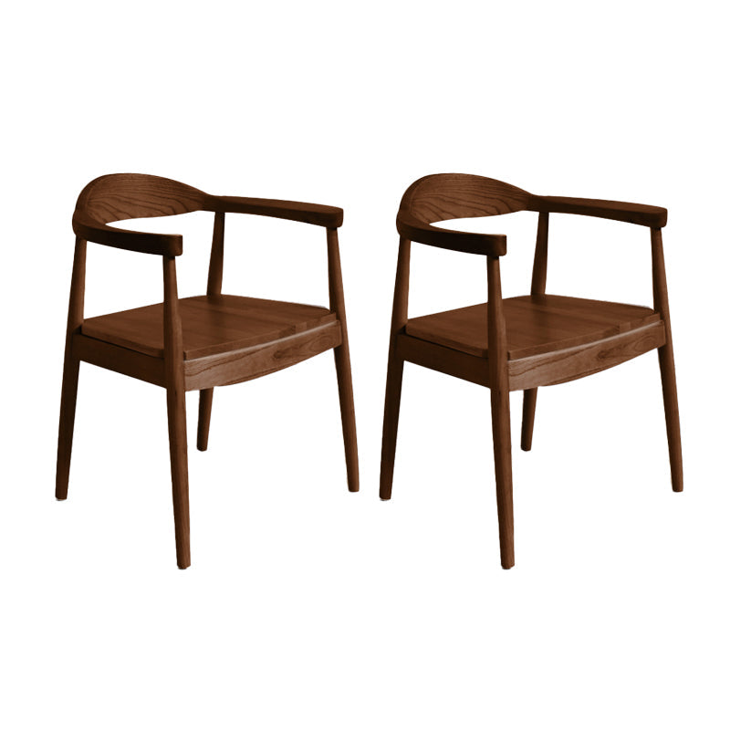 Traditional Style Ash Wood Chair Open Back Arm Kitchen Dining Chairs Set Brown-Khaki 2 Piece Set Clearhalo ' kitchen&dining_furn' 'Dining Chairs' 'Dining Tables & Seating' 'dining_chair' 'furn' 'furn_dining_chair' 'Furniture' 'furniture_dining_chair' 'Kitchen & Dining Furniture' 'kitchen' 4099703