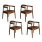 Traditional Style Ash Wood Chair Open Back Arm Kitchen Dining Chairs Set Brown-Khaki 4 Piece Set Clearhalo ' kitchen&dining_furn' 'Dining Chairs' 'Dining Tables & Seating' 'dining_chair' 'furn' 'furn_dining_chair' 'Furniture' 'furniture_dining_chair' 'Kitchen & Dining Furniture' 'kitchen' 4099704