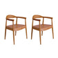 Traditional Style Ash Wood Chair Open Back Arm Kitchen Dining Chairs Set Red Brown 2 Piece Set Clearhalo ' kitchen&dining_furn' 'Dining Chairs' 'Dining Tables & Seating' 'dining_chair' 'furn' 'furn_dining_chair' 'Furniture' 'furniture_dining_chair' 'Kitchen & Dining Furniture' 'kitchen' 4099706