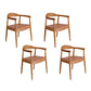 Traditional Style Ash Wood Chair Open Back Arm Kitchen Dining Chairs Set Red Brown 4 Piece Set Clearhalo ' kitchen&dining_furn' 'Dining Chairs' 'Dining Tables & Seating' 'dining_chair' 'furn' 'furn_dining_chair' 'Furniture' 'furniture_dining_chair' 'Kitchen & Dining Furniture' 'kitchen' 4099707