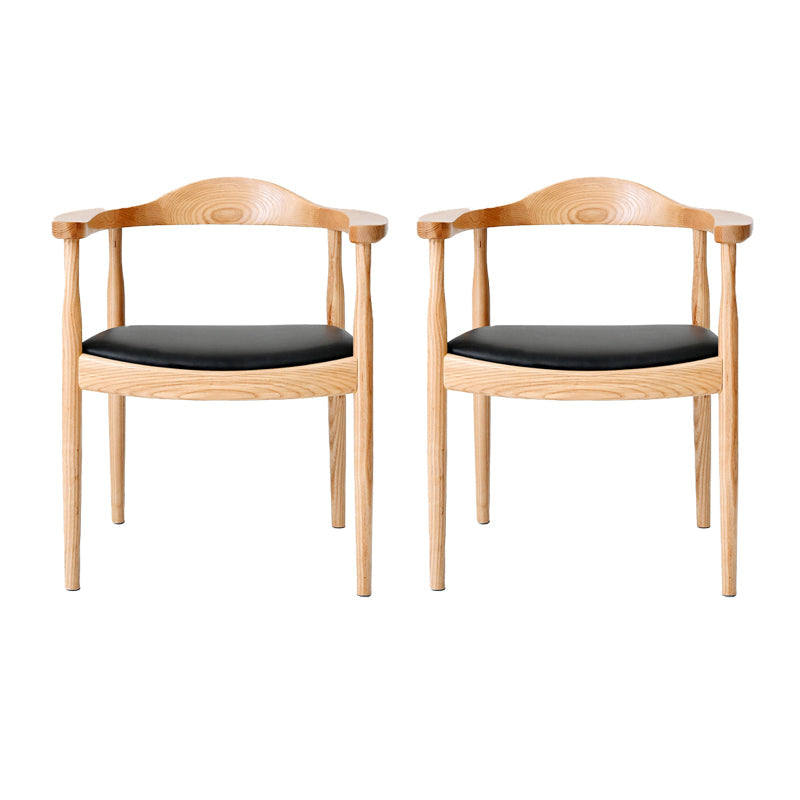 Traditional Style Ash Wood Chair Open Back Arm Kitchen Dining Chairs Set Natural 2 Piece Set Clearhalo ' kitchen&dining_furn' 'Dining Chairs' 'Dining Tables & Seating' 'dining_chair' 'furn' 'furn_dining_chair' 'Furniture' 'furniture_dining_chair' 'Kitchen & Dining Furniture' 'kitchen' 4099709