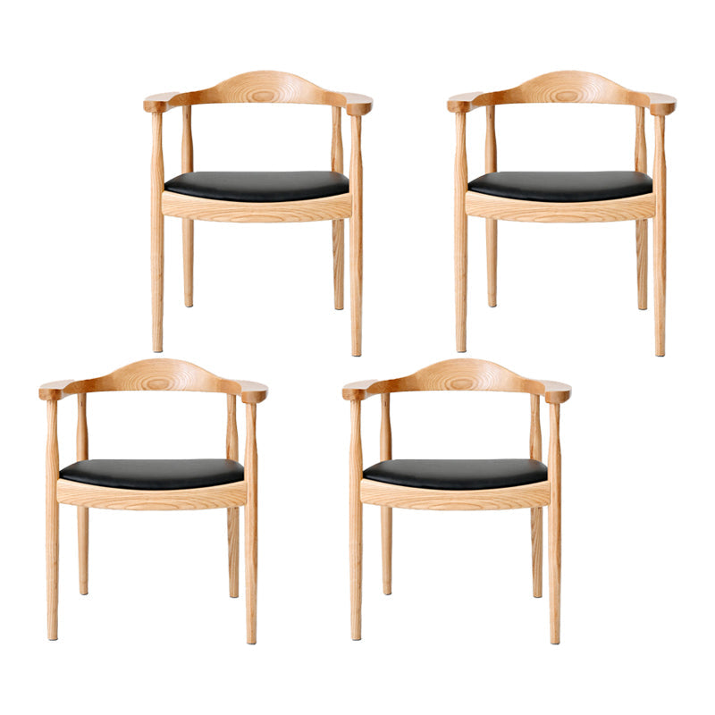 Traditional Style Ash Wood Chair Open Back Arm Kitchen Dining Chairs Set Natural 4 Piece Set Clearhalo ' kitchen&dining_furn' 'Dining Chairs' 'Dining Tables & Seating' 'dining_chair' 'furn' 'furn_dining_chair' 'Furniture' 'furniture_dining_chair' 'Kitchen & Dining Furniture' 'kitchen' 4099710
