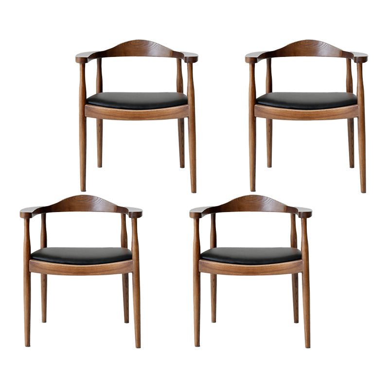 Traditional Style Ash Wood Chair Open Back Arm Kitchen Dining Chairs Set Brown 4 Piece Set Clearhalo ' kitchen&dining_furn' 'Dining Chairs' 'Dining Tables & Seating' 'dining_chair' 'furn' 'furn_dining_chair' 'Furniture' 'furniture_dining_chair' 'Kitchen & Dining Furniture' 'kitchen' 4099713