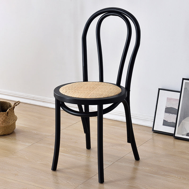 Traditional Wood Dining Chair Windsor Back Side Armless Chair for Home Use Black 1 Piece Clearhalo ' kitchen&dining_furn' 'Dining Chairs' 'Dining Tables & Seating' 'dining_chair' 'furn' 'furn_dining_chair' 'Furniture' 'furniture_dining_chair' 'Kitchen & Dining Furniture' 'kitchen' 4099741