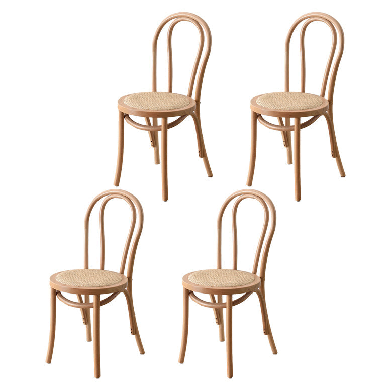 Traditional Wood Dining Chair Windsor Back Side Armless Chair for Home Use Natural 4 Piece Set Clearhalo ' kitchen&dining_furn' 'Dining Chairs' 'Dining Tables & Seating' 'dining_chair' 'furn' 'furn_dining_chair' 'Furniture' 'furniture_dining_chair' 'Kitchen & Dining Furniture' 'kitchen' 4099758