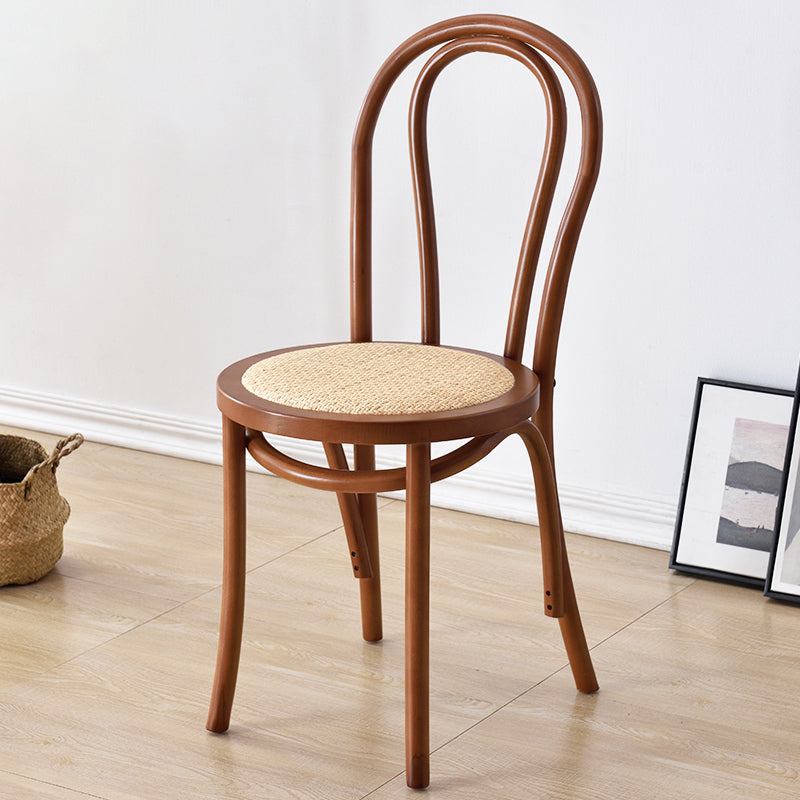Traditional Wood Dining Chair Windsor Back Side Armless Chair for Home Use Walnut 1 Piece Clearhalo ' kitchen&dining_furn' 'Dining Chairs' 'Dining Tables & Seating' 'dining_chair' 'furn' 'furn_dining_chair' 'Furniture' 'furniture_dining_chair' 'Kitchen & Dining Furniture' 'kitchen' 4099759