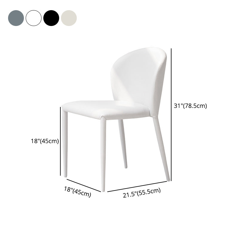 Saddle Leather Designer Style Side Chair Matte Finish Wingback Dining Chair (Set of 4) Clearhalo ' kitchen&dining_furn' 'Dining Chairs' 'Dining Tables & Seating' 'dining_chair' 'furn' 'furn_dining_chair' 'Furniture' 'furniture_dining_chair' 'Kitchen & Dining Furniture' 'kitchen' 4099777
