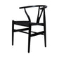Traditional Style Ash Wood Chair Fork Bone Back Side Dining Room Chair Black 1 Piece Clearhalo ' kitchen&dining_furn' 'Dining Chairs' 'Dining Tables & Seating' 'dining_chair' 'furn' 'furn_dining_chair' 'Furniture' 'furniture_dining_chair' 'Kitchen & Dining Furniture' 'kitchen' 4100621