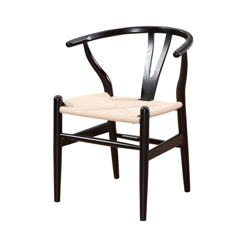 Traditional Style Ash Wood Chair Fork Bone Back Side Dining Room Chair Black White 1 Piece Clearhalo ' kitchen&dining_furn' 'Dining Chairs' 'Dining Tables & Seating' 'dining_chair' 'furn' 'furn_dining_chair' 'Furniture' 'furniture_dining_chair' 'Kitchen & Dining Furniture' 'kitchen' 4100623