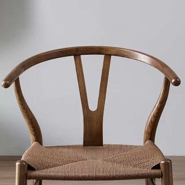 Traditional Style Ash Wood Chair Fork Bone Back Side Dining Room Chair Clearhalo ' kitchen&dining_furn' 'Dining Chairs' 'Dining Tables & Seating' 'dining_chair' 'furn' 'furn_dining_chair' 'Furniture' 'furniture_dining_chair' 'Kitchen & Dining Furniture' 'kitchen' 4100629