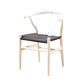 Traditional Style Ash Wood Chair Fork Bone Back Side Dining Room Chair White-Black 1 Piece Clearhalo ' kitchen&dining_furn' 'Dining Chairs' 'Dining Tables & Seating' 'dining_chair' 'furn' 'furn_dining_chair' 'Furniture' 'furniture_dining_chair' 'Kitchen & Dining Furniture' 'kitchen' 4100632