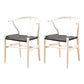 Traditional Style Ash Wood Chair Fork Bone Back Side Dining Room Chair White-Black 2 Piece Set Clearhalo ' kitchen&dining_furn' 'Dining Chairs' 'Dining Tables & Seating' 'dining_chair' 'furn' 'furn_dining_chair' 'Furniture' 'furniture_dining_chair' 'Kitchen & Dining Furniture' 'kitchen' 4100633