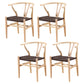 Traditional Style Ash Wood Chair Fork Bone Back Side Dining Room Chair Natural Wood Khaki 4 Piece Set Clearhalo ' kitchen&dining_furn' 'Dining Chairs' 'Dining Tables & Seating' 'dining_chair' 'furn' 'furn_dining_chair' 'Furniture' 'furniture_dining_chair' 'Kitchen & Dining Furniture' 'kitchen' 4100649