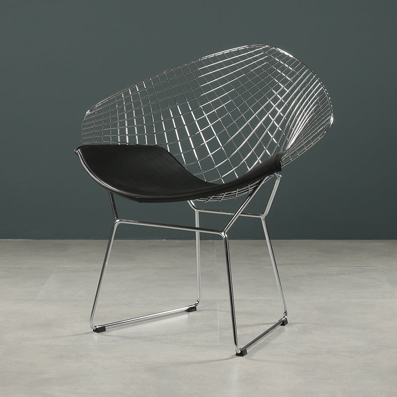 Scandinavian Dining Side Chairs PU Leather Cross Back Dining Chairs for Home Silver Black 1 Piece Clearhalo ' kitchen&dining_furn' 'Dining Chairs' 'Dining Tables & Seating' 'dining_chair' 'furn' 'furn_dining_chair' 'Furniture' 'furniture_dining_chair' 'Kitchen & Dining Furniture' 'kitchen' 4100661