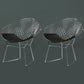 Scandinavian Dining Side Chairs PU Leather Cross Back Dining Chairs for Home Silver Black 2 Piece Set Clearhalo ' kitchen&dining_furn' 'Dining Chairs' 'Dining Tables & Seating' 'dining_chair' 'furn' 'furn_dining_chair' 'Furniture' 'furniture_dining_chair' 'Kitchen & Dining Furniture' 'kitchen' 4100663