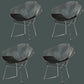 Scandinavian Dining Side Chairs PU Leather Cross Back Dining Chairs for Home Silver Black 4 Piece Set Clearhalo ' kitchen&dining_furn' 'Dining Chairs' 'Dining Tables & Seating' 'dining_chair' 'furn' 'furn_dining_chair' 'Furniture' 'furniture_dining_chair' 'Kitchen & Dining Furniture' 'kitchen' 4100664
