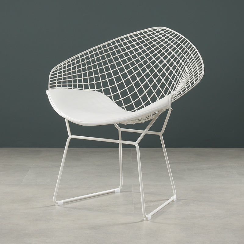 Scandinavian Dining Side Chairs PU Leather Cross Back Dining Chairs for Home White White 1 Piece Clearhalo ' kitchen&dining_furn' 'Dining Chairs' 'Dining Tables & Seating' 'dining_chair' 'furn' 'furn_dining_chair' 'Furniture' 'furniture_dining_chair' 'Kitchen & Dining Furniture' 'kitchen' 4100679