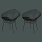 Scandinavian Dining Side Chairs PU Leather Cross Back Dining Chairs for Home Black Black 2 Piece Set Clearhalo ' kitchen&dining_furn' 'Dining Chairs' 'Dining Tables & Seating' 'dining_chair' 'furn' 'furn_dining_chair' 'Furniture' 'furniture_dining_chair' 'Kitchen & Dining Furniture' 'kitchen' 4100686