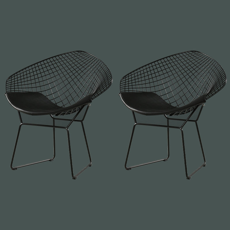 Scandinavian Dining Side Chairs PU Leather Cross Back Dining Chairs for Home Black Black 2 Piece Set Clearhalo ' kitchen&dining_furn' 'Dining Chairs' 'Dining Tables & Seating' 'dining_chair' 'furn' 'furn_dining_chair' 'Furniture' 'furniture_dining_chair' 'Kitchen & Dining Furniture' 'kitchen' 4100686