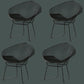 Scandinavian Dining Side Chairs PU Leather Cross Back Dining Chairs for Home Black Black 4 Piece Set Clearhalo ' kitchen&dining_furn' 'Dining Chairs' 'Dining Tables & Seating' 'dining_chair' 'furn' 'furn_dining_chair' 'Furniture' 'furniture_dining_chair' 'Kitchen & Dining Furniture' 'kitchen' 4100687