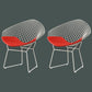 Scandinavian Dining Side Chairs PU Leather Cross Back Dining Chairs for Home White Red 2 Piece Set Clearhalo ' kitchen&dining_furn' 'Dining Chairs' 'Dining Tables & Seating' 'dining_chair' 'furn' 'furn_dining_chair' 'Furniture' 'furniture_dining_chair' 'Kitchen & Dining Furniture' 'kitchen' 4100689