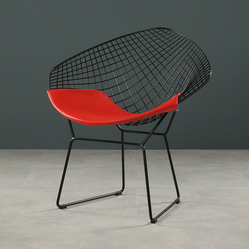 Scandinavian Dining Side Chairs PU Leather Cross Back Dining Chairs for Home Black Red 1 Piece Clearhalo ' kitchen&dining_furn' 'Dining Chairs' 'Dining Tables & Seating' 'dining_chair' 'furn' 'furn_dining_chair' 'Furniture' 'furniture_dining_chair' 'Kitchen & Dining Furniture' 'kitchen' 4100691