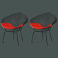 Scandinavian Dining Side Chairs PU Leather Cross Back Dining Chairs for Home Black Red 2 Piece Set Clearhalo ' kitchen&dining_furn' 'Dining Chairs' 'Dining Tables & Seating' 'dining_chair' 'furn' 'furn_dining_chair' 'Furniture' 'furniture_dining_chair' 'Kitchen & Dining Furniture' 'kitchen' 4100692