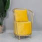 Scandinavian Style Windsor Back Side Chair Upholstered Armless Single Dining Chair Yellow Clearhalo ' kitchen&dining_furn' 'Dining Chairs' 'Dining Tables & Seating' 'dining_chair' 'furn' 'furn_dining_chair' 'Furniture' 'furniture_dining_chair' 'Kitchen & Dining Furniture' 'kitchen' 4100696
