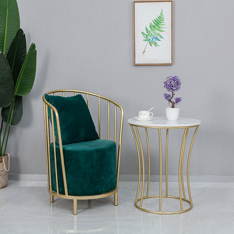 Scandinavian Style Windsor Back Side Chair Upholstered Armless Single Dining Chair Clearhalo ' kitchen&dining_furn' 'Dining Chairs' 'Dining Tables & Seating' 'dining_chair' 'furn' 'furn_dining_chair' 'Furniture' 'furniture_dining_chair' 'Kitchen & Dining Furniture' 'kitchen' 4100700