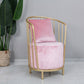 Scandinavian Style Windsor Back Side Chair Upholstered Armless Single Dining Chair Pink Clearhalo ' kitchen&dining_furn' 'Dining Chairs' 'Dining Tables & Seating' 'dining_chair' 'furn' 'furn_dining_chair' 'Furniture' 'furniture_dining_chair' 'Kitchen & Dining Furniture' 'kitchen' 4100701
