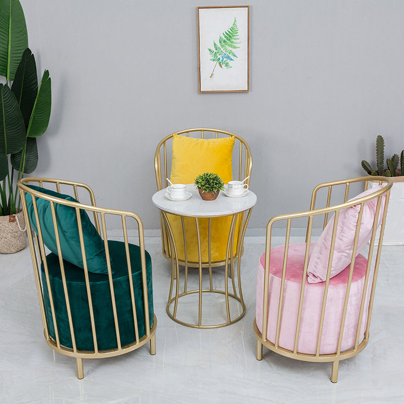 Scandinavian Style Windsor Back Side Chair Upholstered Armless Single Dining Chair Clearhalo ' kitchen&dining_furn' 'Dining Chairs' 'Dining Tables & Seating' 'dining_chair' 'furn' 'furn_dining_chair' 'Furniture' 'furniture_dining_chair' 'Kitchen & Dining Furniture' 'kitchen' 4100702